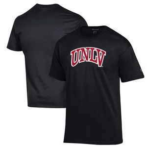 UNLV Champion Logo T-Shirt in black with red design size small